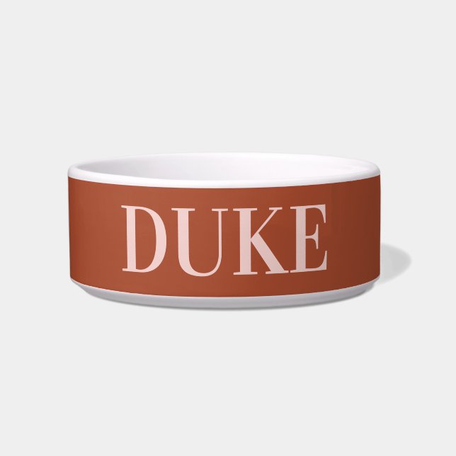 Comedero Mascota Naranja quemado (Frente)