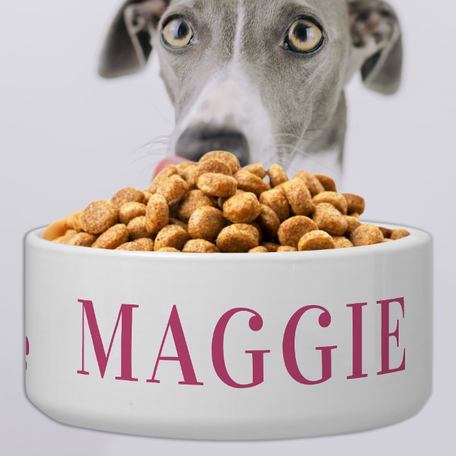 Comedero Mascota Perro cerámico de agua de comida rosa pers (Subido por el creador)