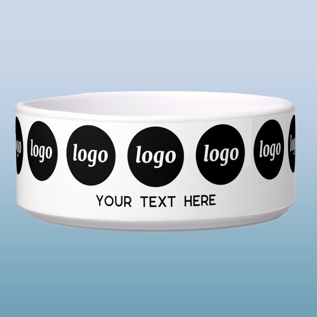 Comedero Mascota promocional de logotipos sencillos para em (Logo with custom text business promotional branding pet bowl)