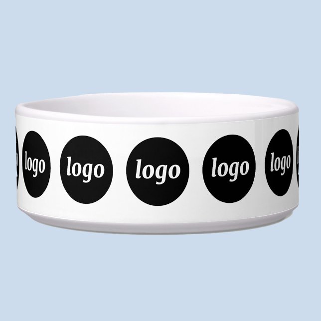 Comedero Mascota promocional empresarial de logotipo simple (Simple logo business branding promotional dog water bowl)
