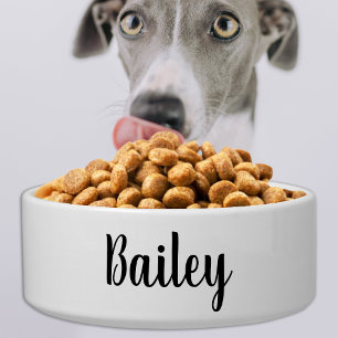 Comedero Mascota simple perro nombre personalizado alimento
