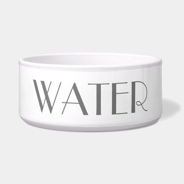 Comedero Mascotas Water Bowl Dog Cat Simple (Frente)