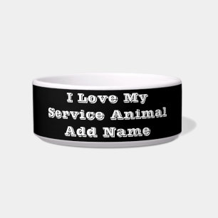 Comedero Me encanta mi servicio Animal Añadir nombre