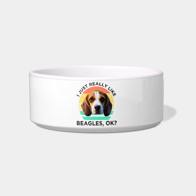 Comedero Me Gustan Los Beagles, ¿De Acuerdo? (Frente)