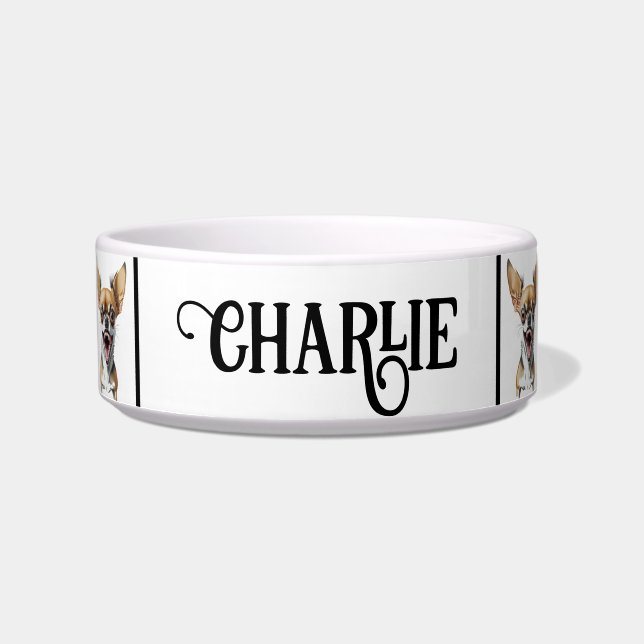 Comedero Mean Chihuahua personalizada | Perros divertidos (Frente)