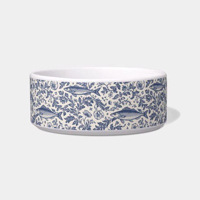 Comedero Mediterranean Sardine Chinoiserie Pet Bowl (Frente)