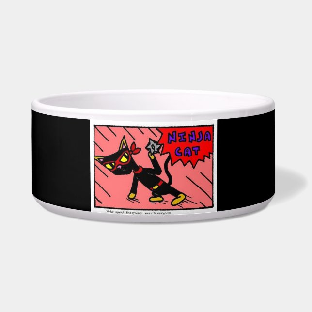 Comedero Mel NINJA CAT Pet Bowl - Negro (Frente)