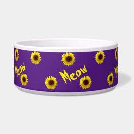 Comedero Meow Meow - Sunflowers Pet Bowl
