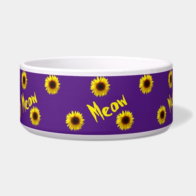 Comedero Meow Meow - Sunflowers Pet Bowl (Izquierda)