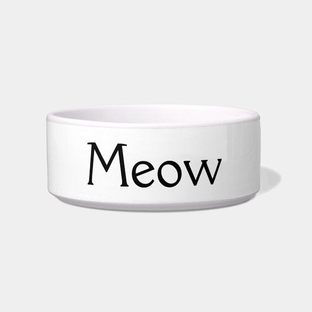 Comedero Meow Porcelain Feeding Boweding Para Tu Gato (Frente)
