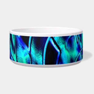 Comedero Metallic effect with crooked blue and green image