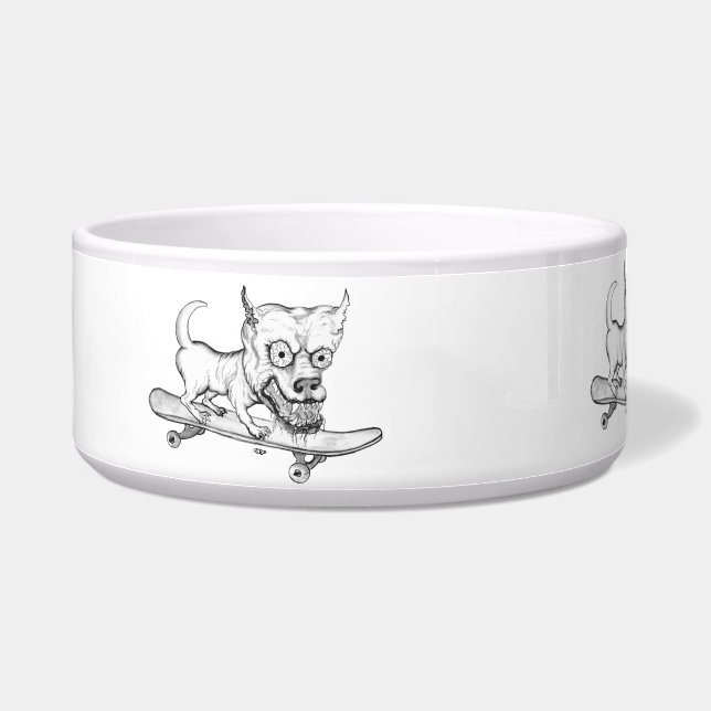 Comedero Mi pequeño Perro encantador - dibujo a lápiz (Izquierda)