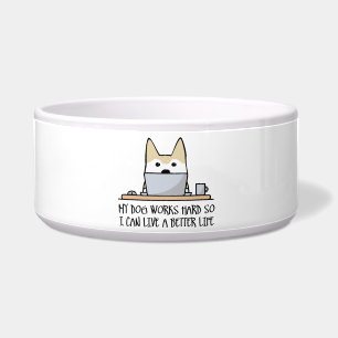 Comedero Mi perro trabaja duro