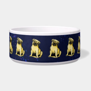 Comedero Mi pug bebé de color crema