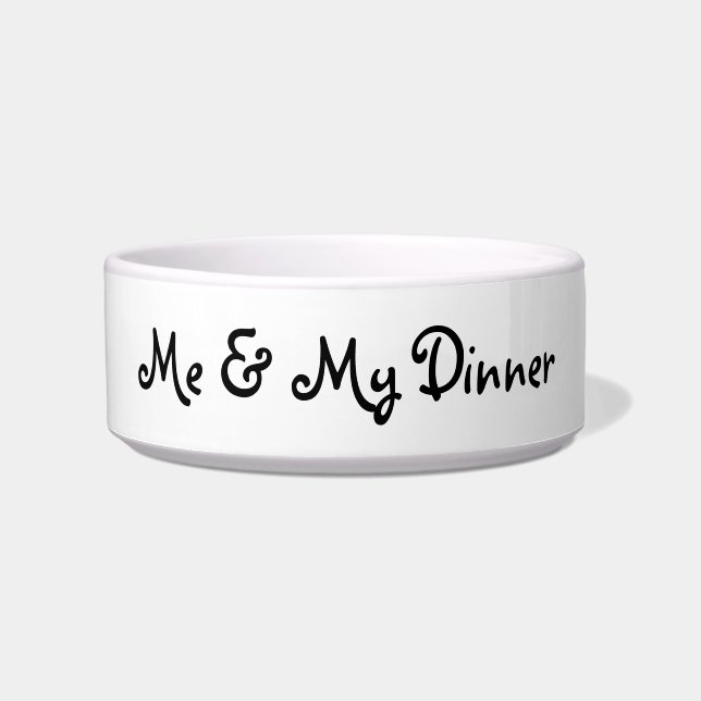Comedero Mi tazón mascota de la cena (Frente)