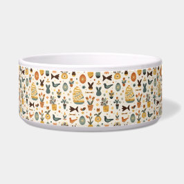 Comedero Mid‑Century Modern Easter Pet Bowl | Retro Bunny