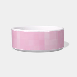 Comedero Minimalista patrón rosa claro mascota cerámica