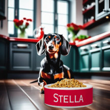 Mínimo Simple Moderno Rojo Blanco Mascota Gato Per