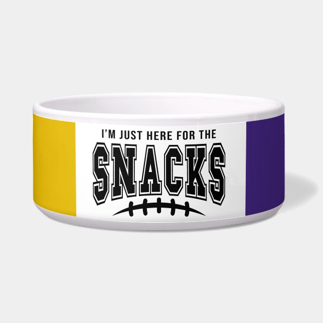 Comedero Minnesota Vikings Aquí Para El Mascota Snacks (Frente)