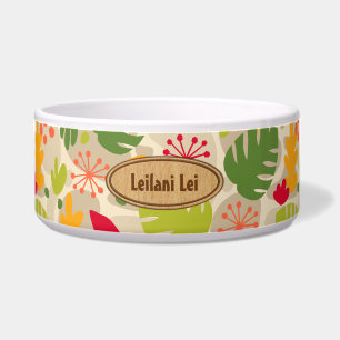 Comedero Mod Monstera Leaf Resumen Tropical Hawaiano - Cáli