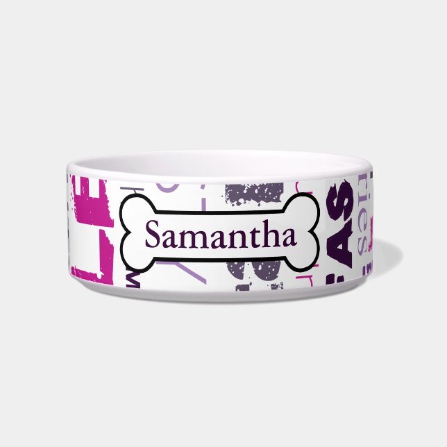 Comedero Moda Modelo Estilo Belleza Estrella Maga Mascota T (Frente)