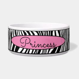 Comedero Moda Patrón de piel de cebra moderna Mascota perro