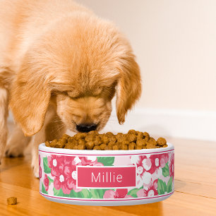 Comedero Moda Patrón floral rosa moderno