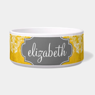 Comedero Modelo amarillo del damasco del Grunge con el