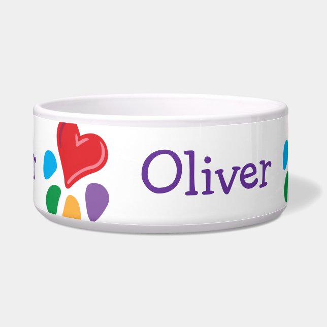 Comedero Modelo animal de Lover_Heart-Paw personalizado (Frente)