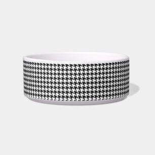 Comedero Modelo blanco y negro de Houndstooth