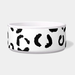 Comedero Modelo blanco y negro del estampado leopardo