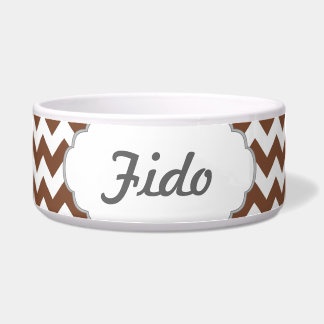 Comedero Modelo de zigzag de Brown Chevron