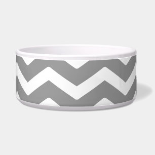 Comedero Modelo gris de Chevron del blanco gris