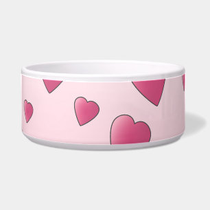 Comedero Modelo rosado bonito de los corazones del amor