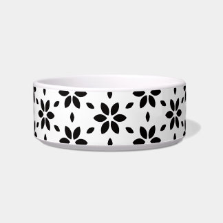 Comedero Modern Black and White Abstract Floral 