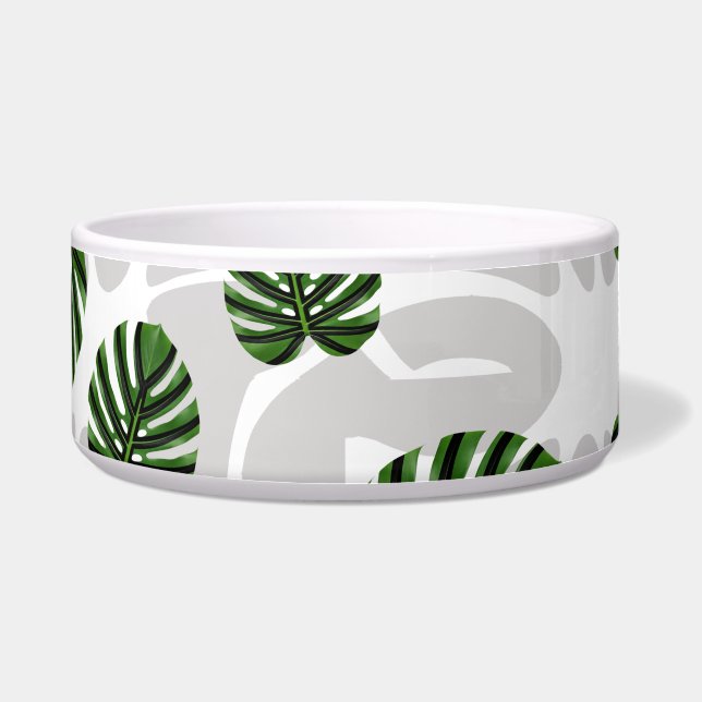Comedero Modern Boho Botanical Leaves Pattern (Frente)