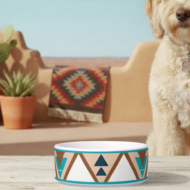 Comedero Modern Geometric Southwest Style Ceramic Pet Bowl (Subido por el creador)