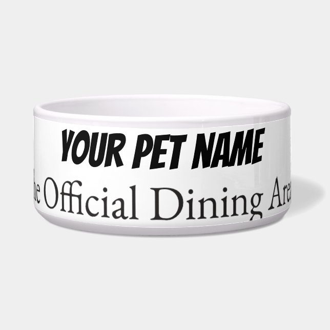 Comedero Modern Personalized Pet bowl | Custom Name Dog (Frente)