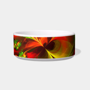 Comedero Modern Red Green Floral Abstract Art Pattern #05
