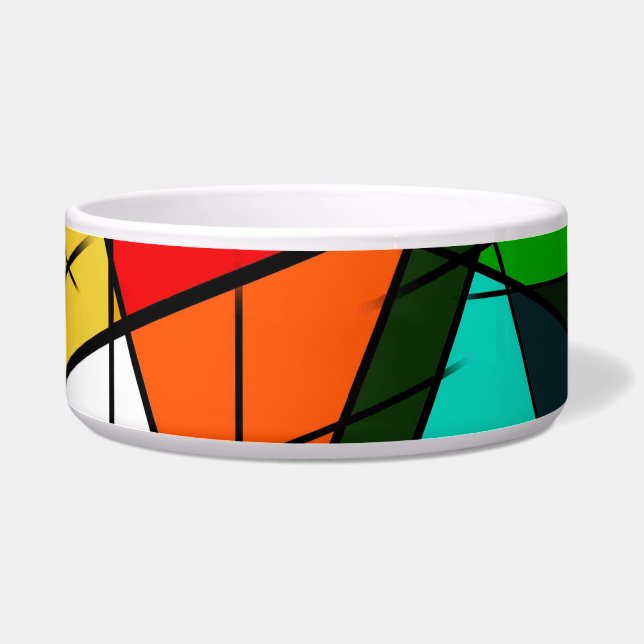 Comedero Modern Triangle Colorful Geometric  (Izquierda)