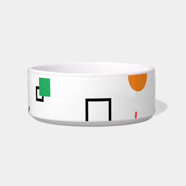 Comedero Moderno, lúdico, fresco, moderno, geométrico Memph (Frente)