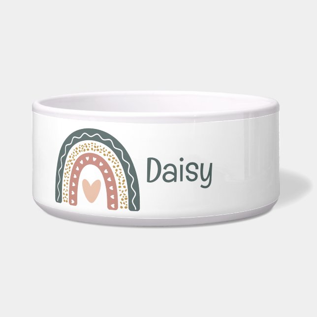 Comedero Monograma Arcoíris Bohemio para Alimentación de Ma (Frente)