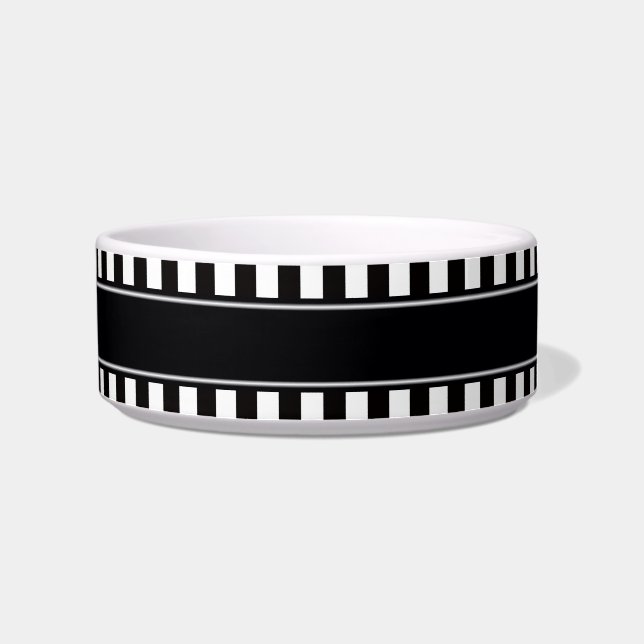 Comedero Monograma de Black Name Black Stripe Black (Derecha)