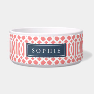 Comedero Monograma de coral y de la marina