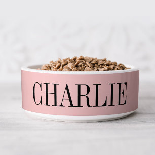 Comedero Monograma del nombre clásico de Charlie Rosa