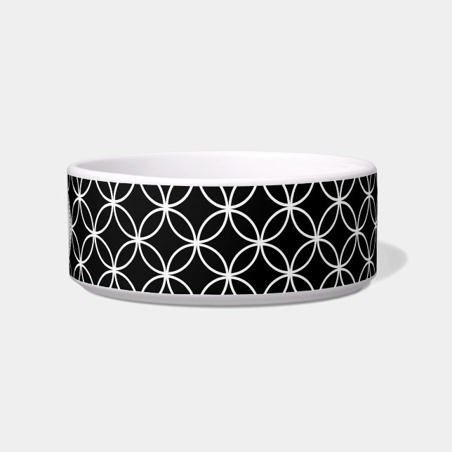 Comedero Monograma del patrón de anillo del Boda blanco y n (Derecha)