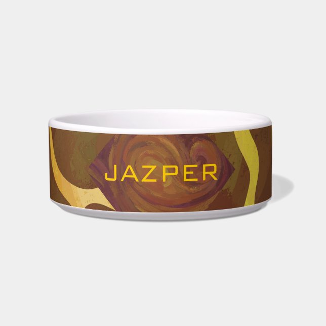 Comedero Monograma Giraffe Brown, amarillo Print (Frente)