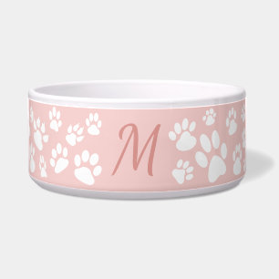 Comedero Monograma Pintura de Perro Rosada Dispersa