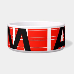 Comedero Monograma simple añada su letra de nombre man mini