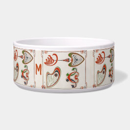 Comedero Monograma vintage de Art Nouveau de Mucha